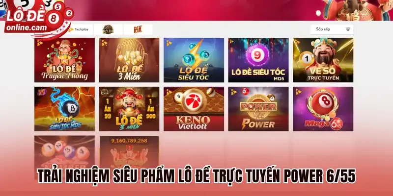 Trải nghiệm siêu phẩm lô đề trực tuyến Power 6/55